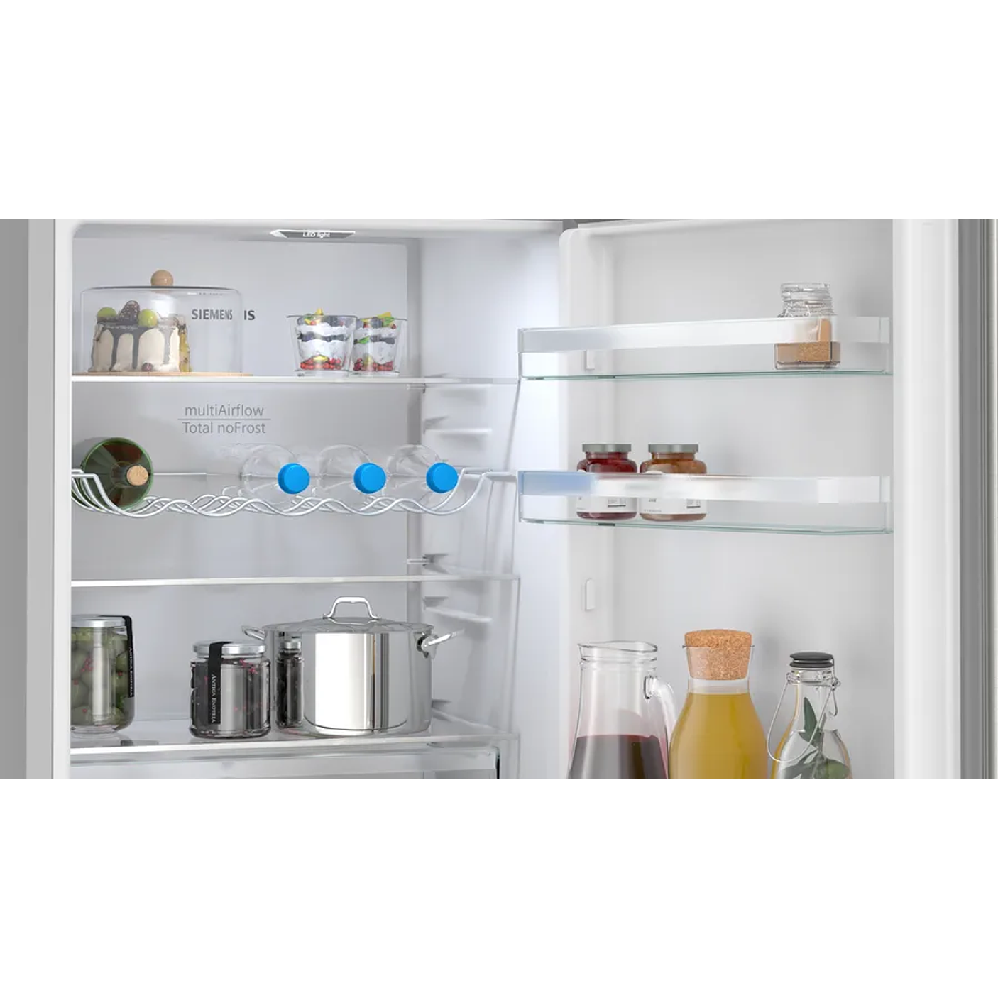 iQ300 SIEMENS Frigorífico combinado de libre instalación 186 x 60 cm Acero antihuellas, Total noFrost 7