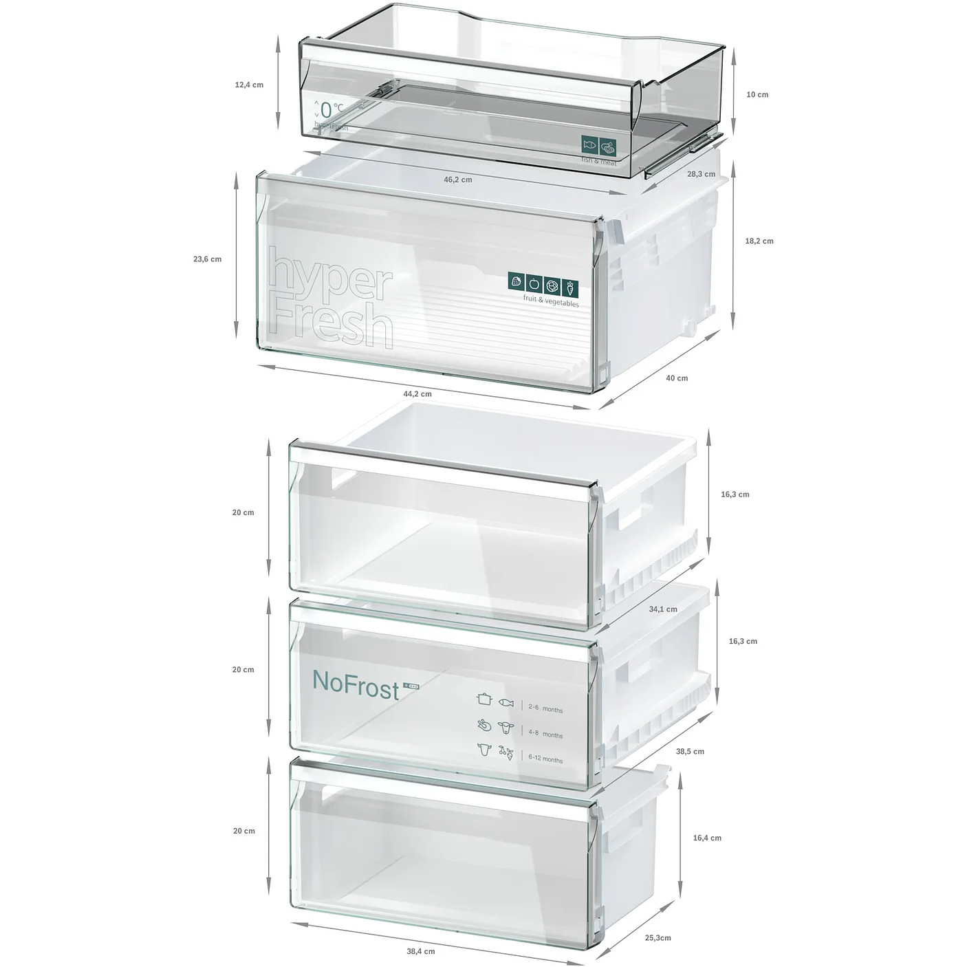 iQ300 SIEMENS Frigorífico combinado de libre instalación 203 x 60 cm Blanco, Total noFrost 9