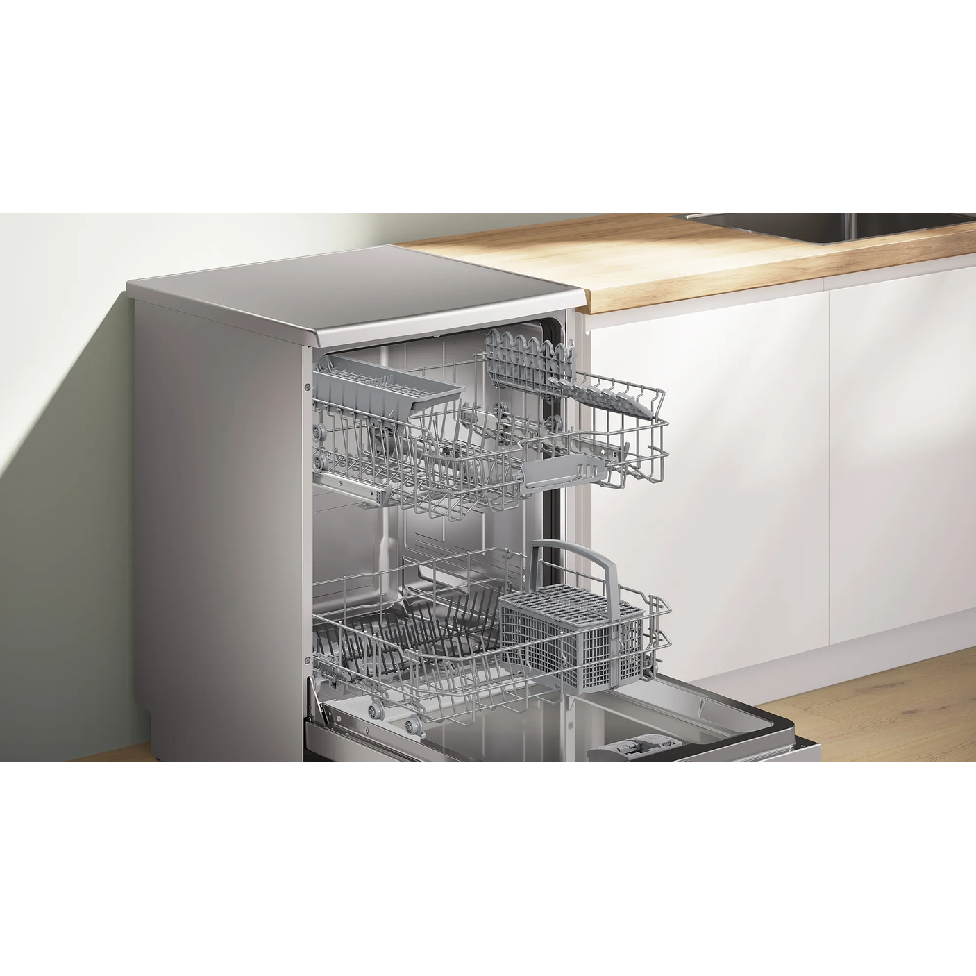 Serie 2 Lavavajillas de libre instalación 60 cm Acero antihuellas 12 cubiertos BOSCH 6