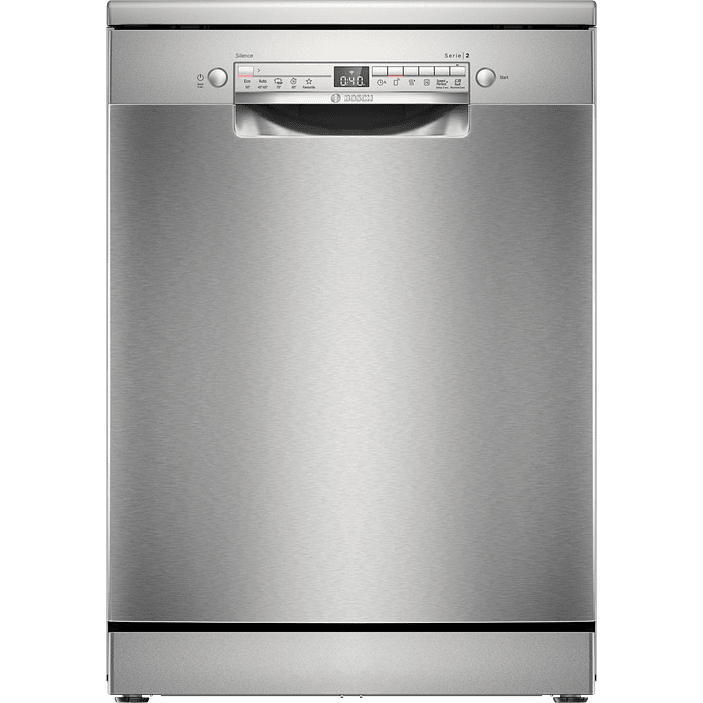 Serie 2 Lavavajillas de libre instalación 60 cm Acero antihuellas 12 cubiertos BOSCH 1