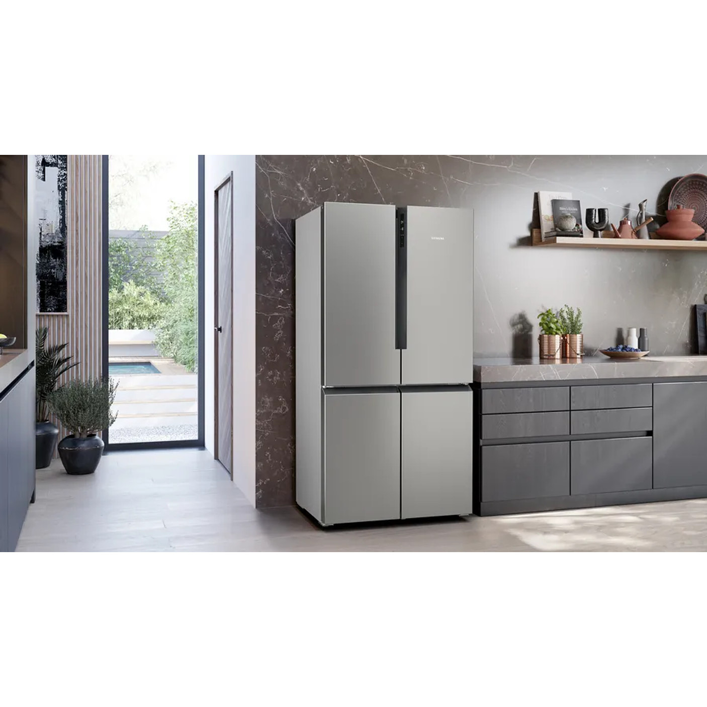 iQ300 SIEMENS Multipuerta 183 x 90.5 cm Acero antihuellas, Total noFrost 3