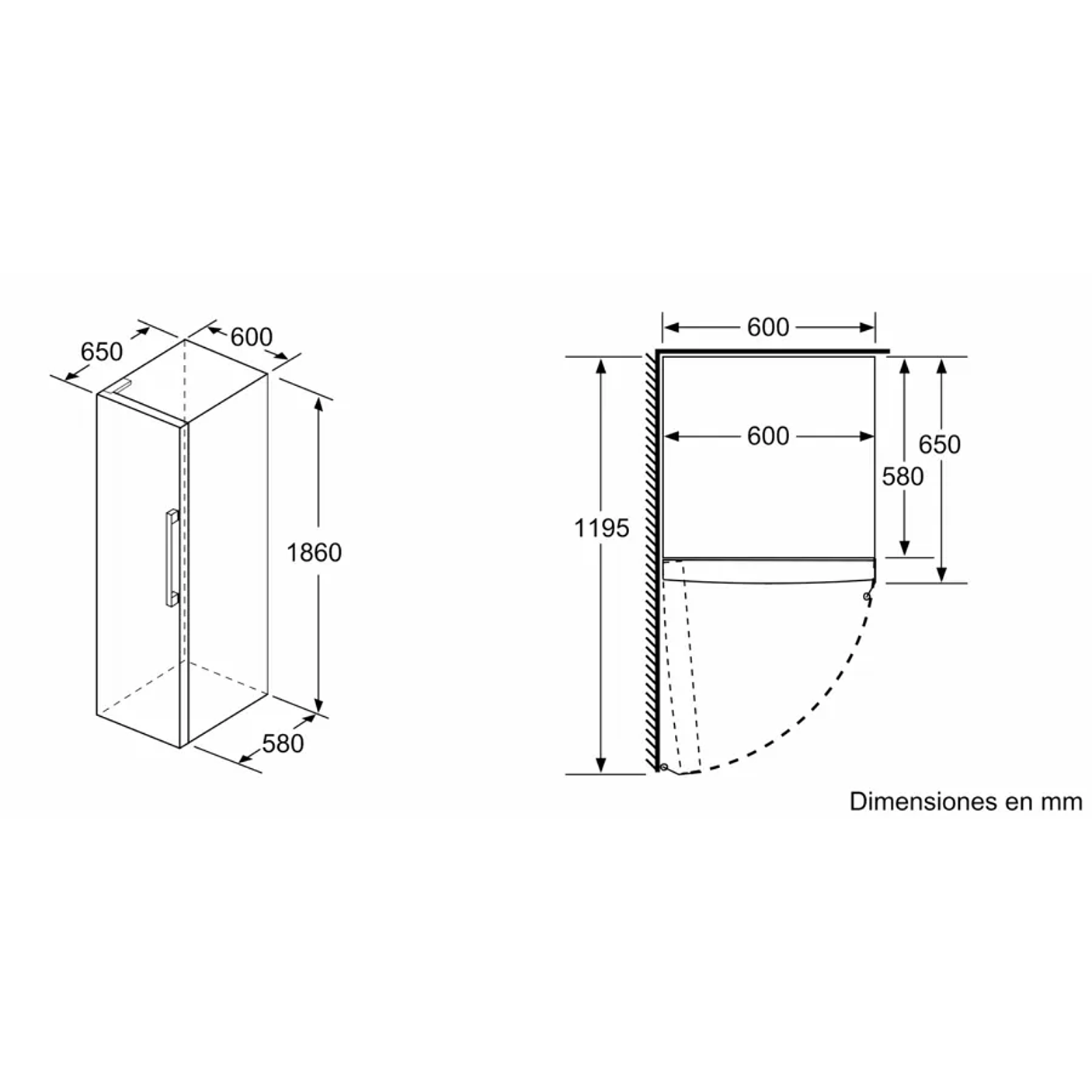 iQ300 SIEMENS Frigorífico de libre instalación 186 x 60 cm Acero negro antihuellas 7