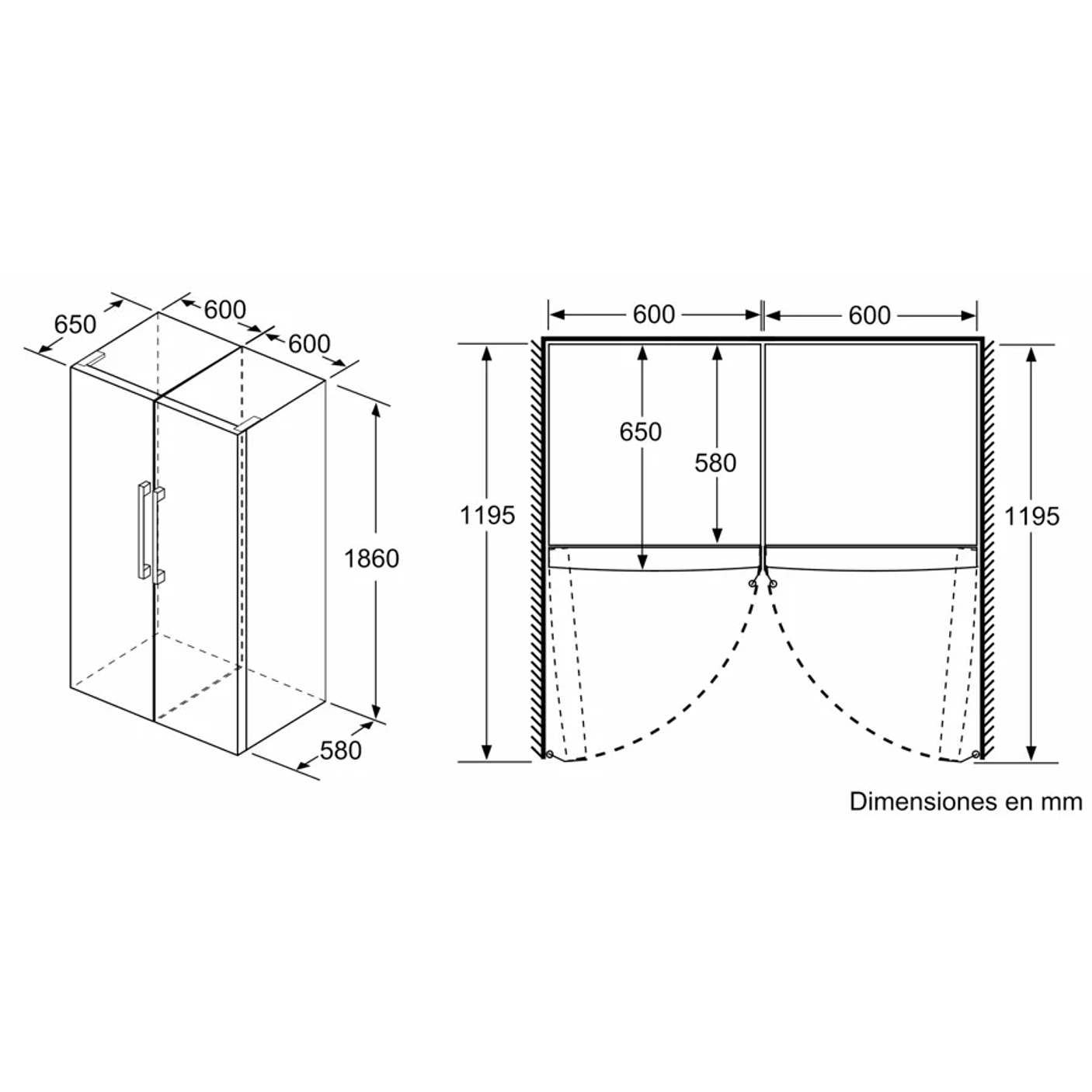 iQ300 SIEMENS Frigorífico de libre instalación 186 x 60 cm Acero antihuellas 9