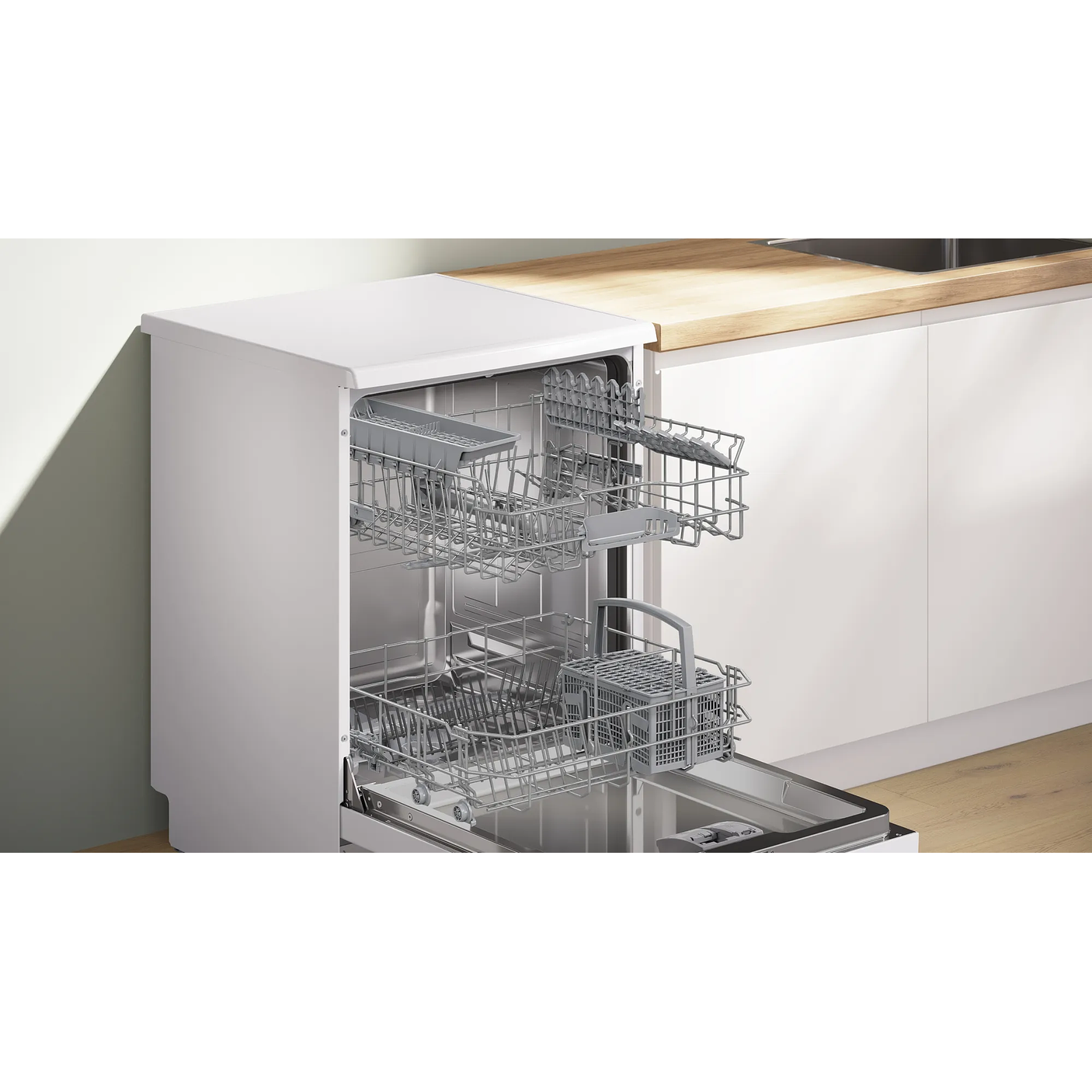 Serie 4 Lavavajillas de libre instalación 60 cm Blanco 13 cubiertos BOSCH 6