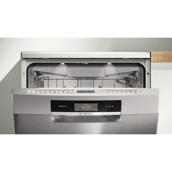 Serie 8 Lavavajillas de libre instalación 60 cm Acero antihuellas 14 cubiertos BOSCH 2