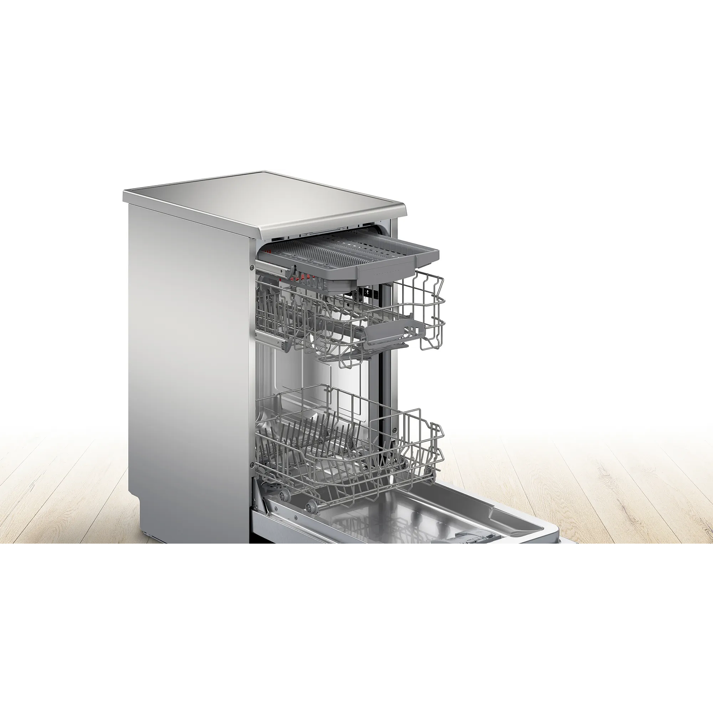 Serie 4 Lavavajillas de libre instalación 45 cm Acero antihuellas 10 cubiertos BOSCH 8