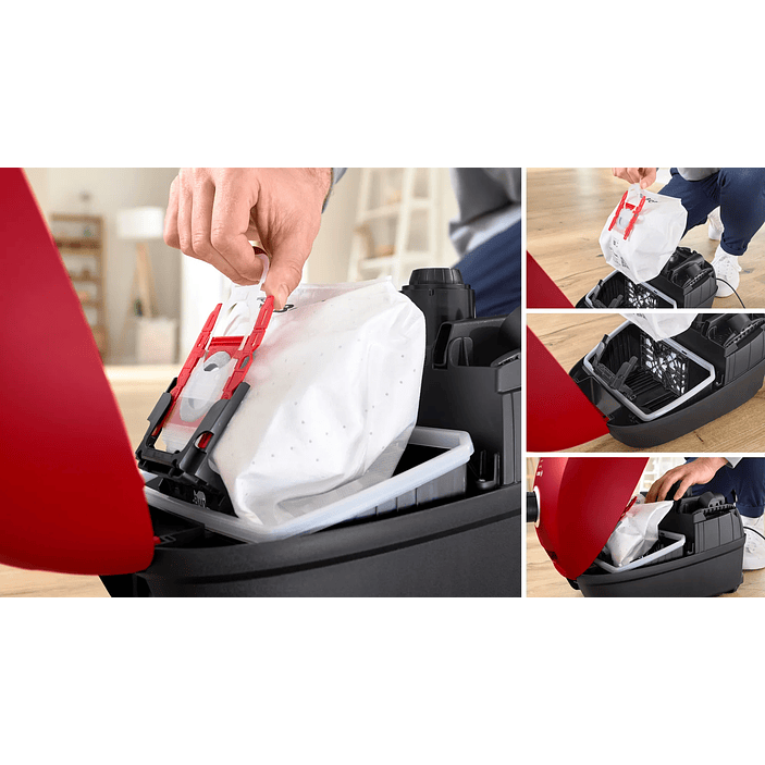 Serie 4 Aspirador con bolsa ProAnimal Rojo BOSCH 7