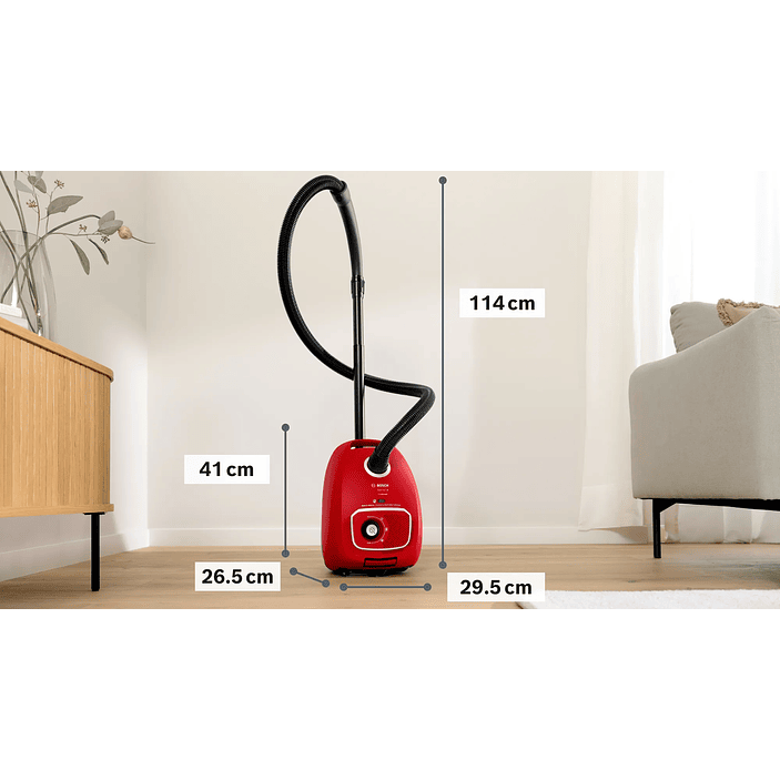Serie 4 Aspirador con bolsa ProAnimal Rojo BOSCH 8