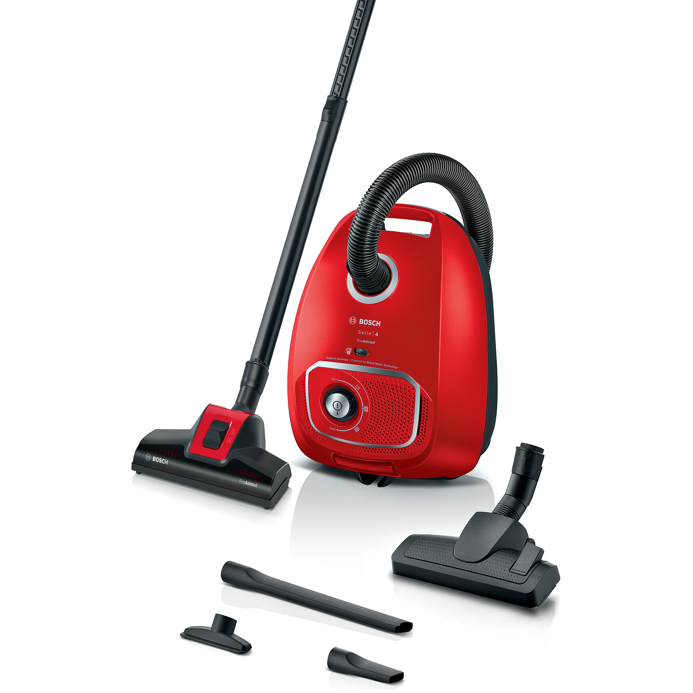 Serie 4 Aspirador con bolsa ProAnimal Rojo BOSCH 1