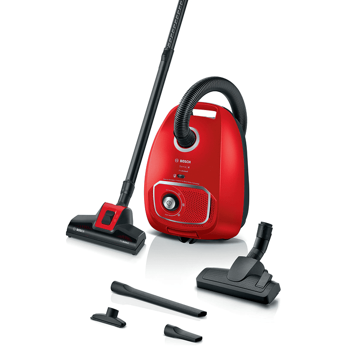 Serie 4 Aspirador con bolsa ProAnimal Rojo BOSCH 1