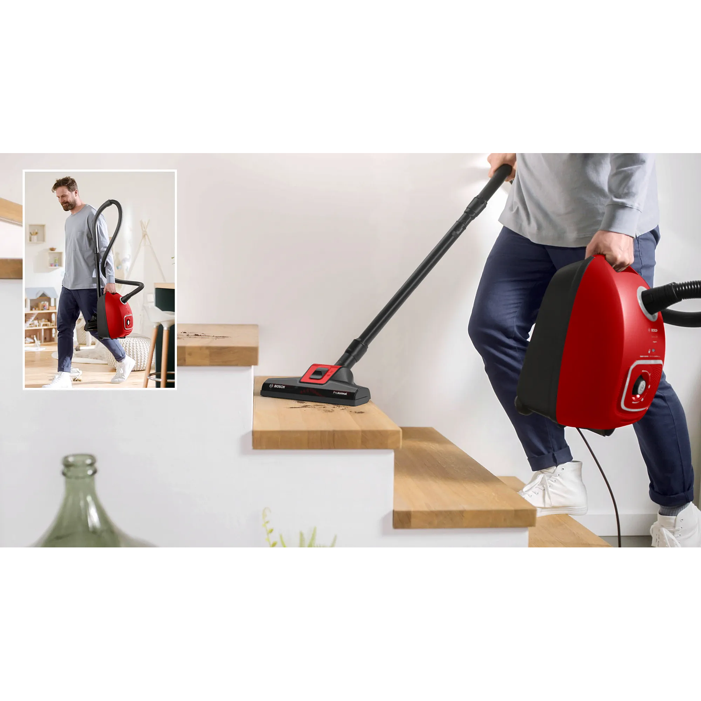 Serie 4 Aspirador con bolsa ProAnimal Rojo BOSCH 11