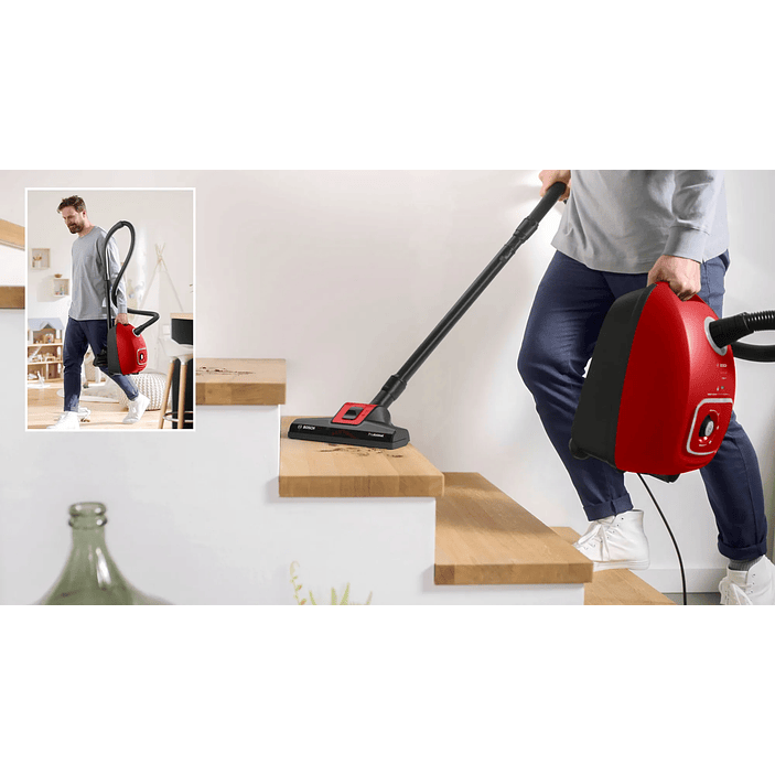 Serie 4 Aspirador con bolsa ProAnimal Rojo BOSCH 11