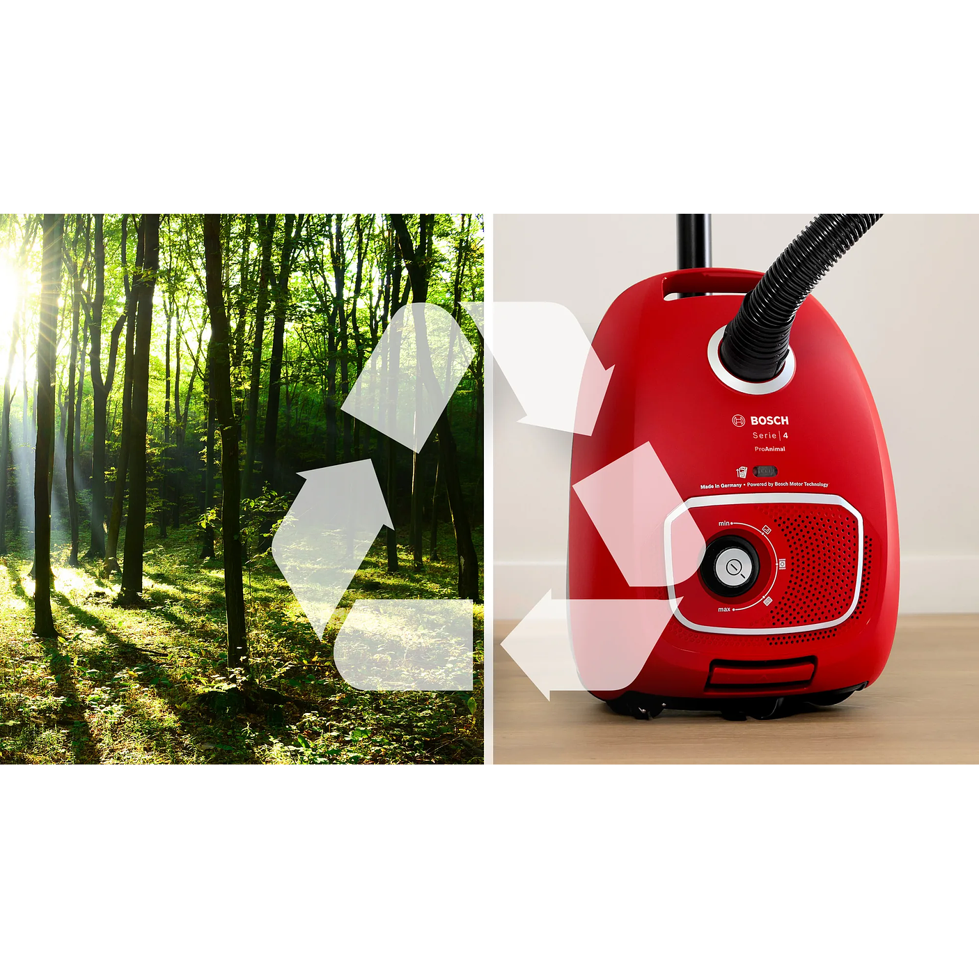 Serie 4 Aspirador con bolsa ProAnimal Rojo BOSCH 16