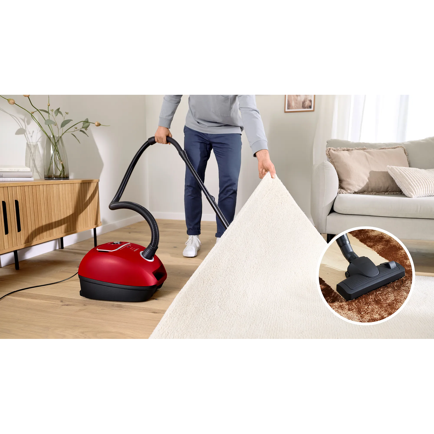 Serie 4 Aspirador con bolsa ProAnimal Rojo BOSCH 18