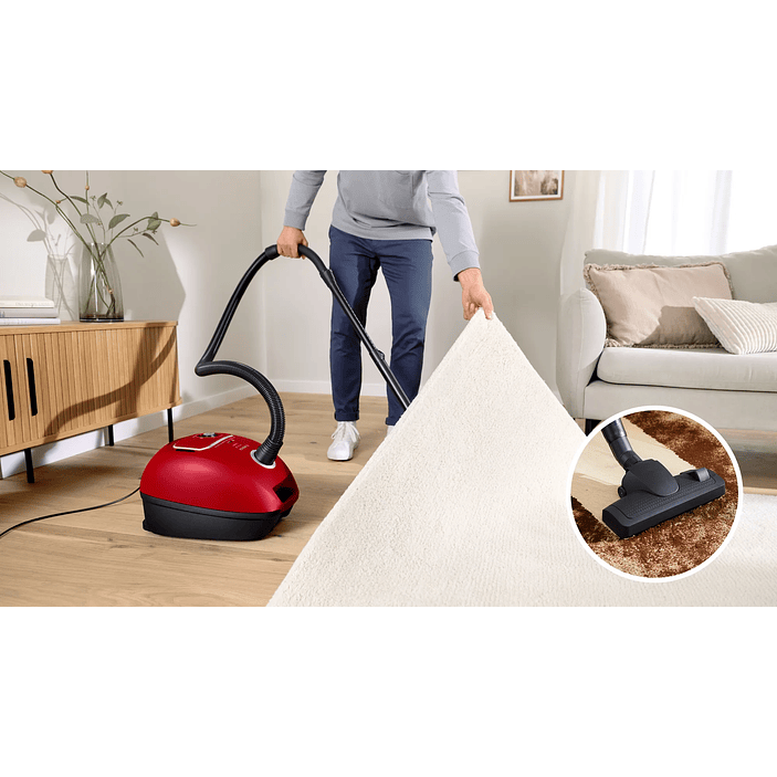 Serie 4 Aspirador con bolsa ProAnimal Rojo BOSCH 18