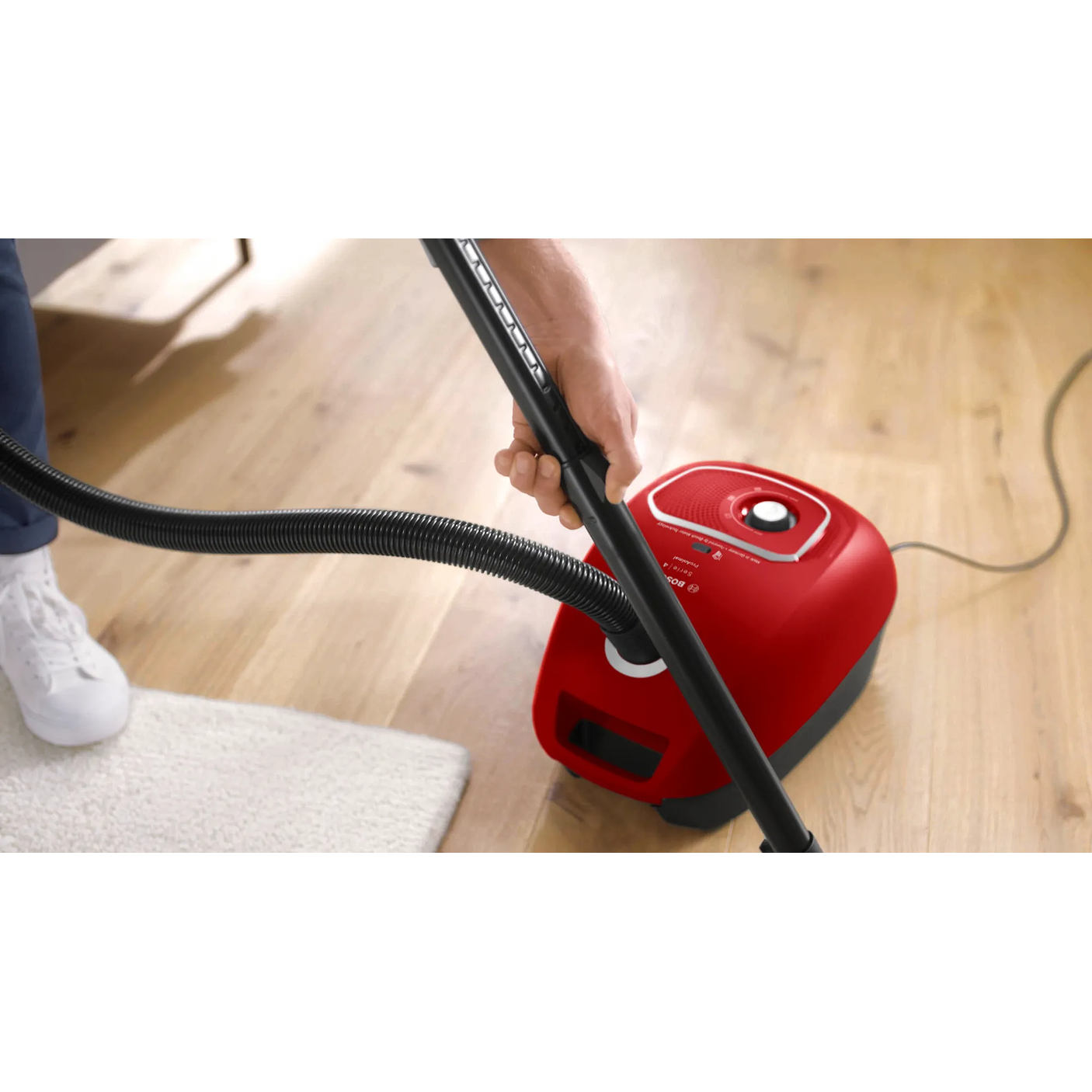 Serie 4 Aspirador con bolsa ProAnimal Rojo con Filtro Higiénico Lavable BOSCH 3