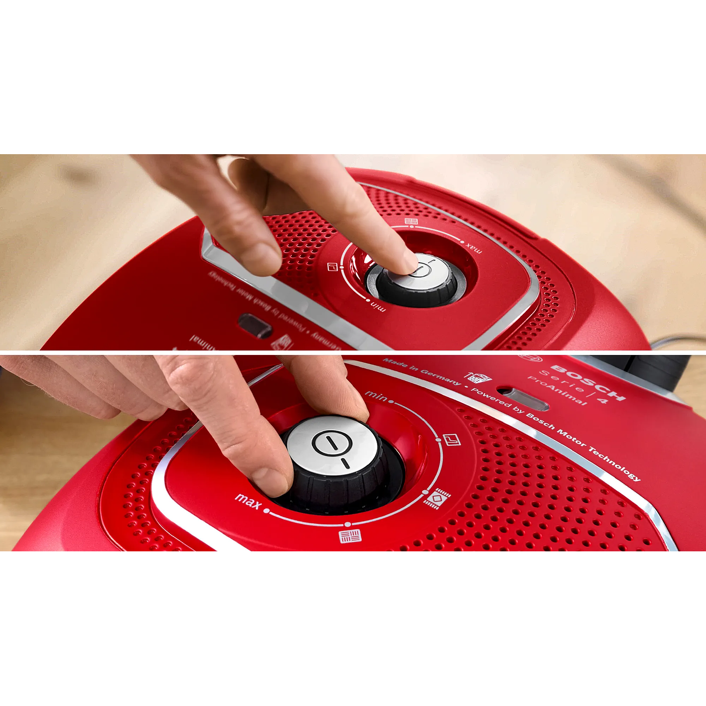 Serie 4 Aspirador con bolsa ProAnimal Rojo con Filtro Higiénico Lavable BOSCH 4