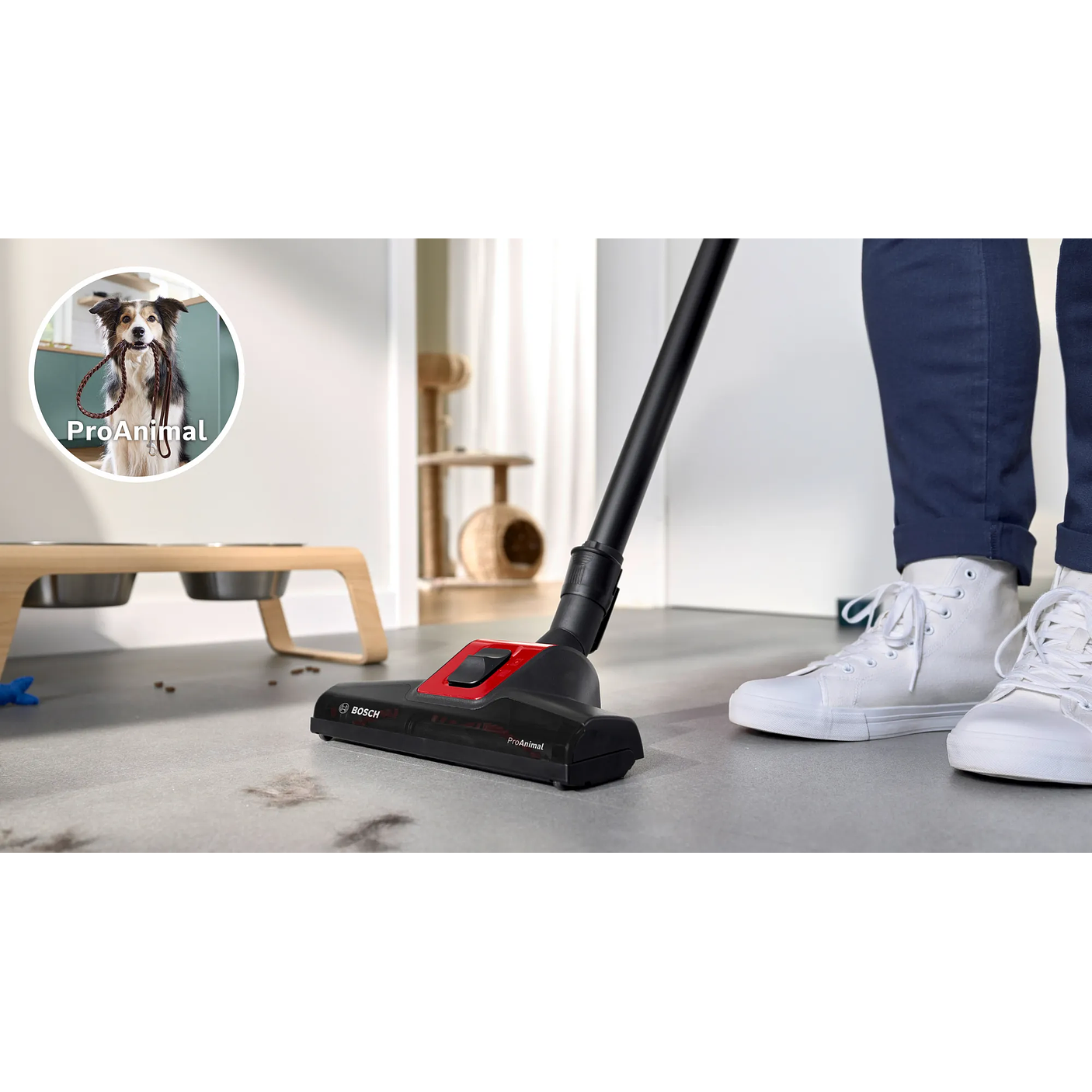 Serie 4 Aspirador con bolsa ProAnimal Rojo con Filtro Higiénico Lavable BOSCH 10