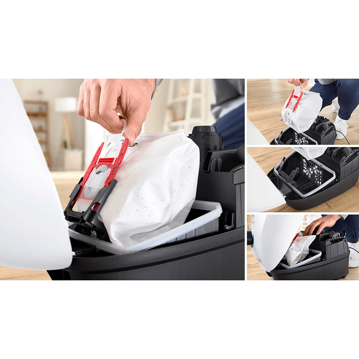 Serie 4 Aspirador con bolsa ProHygienic Blanco BOSCH 6