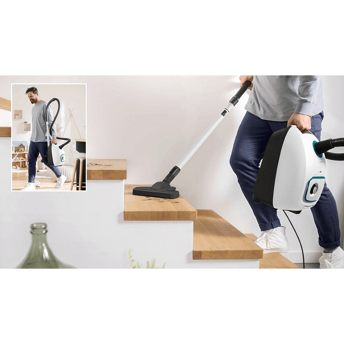 Serie 4 Aspirador con bolsa ProHygienic Blanco BOSCH 13