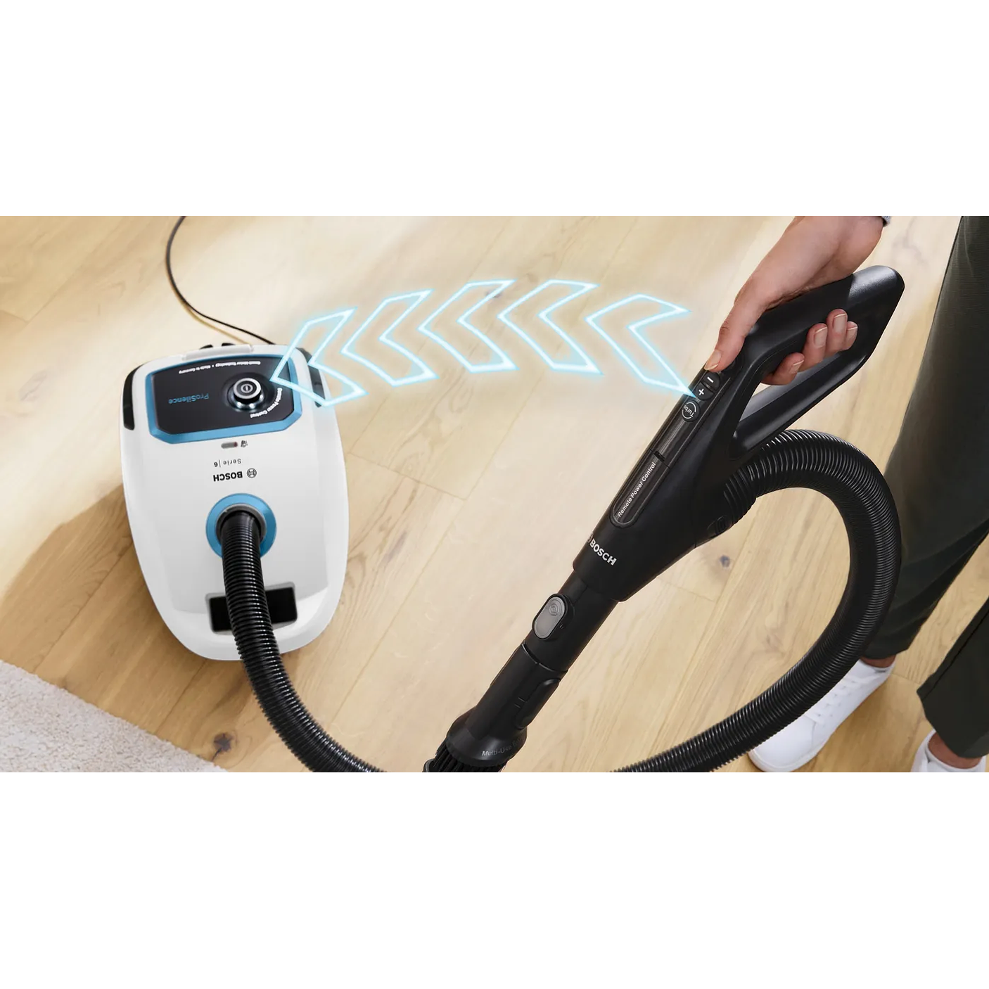 Serie 6 Aspirador con bolsa ProSilence Blanco BOSCH 4