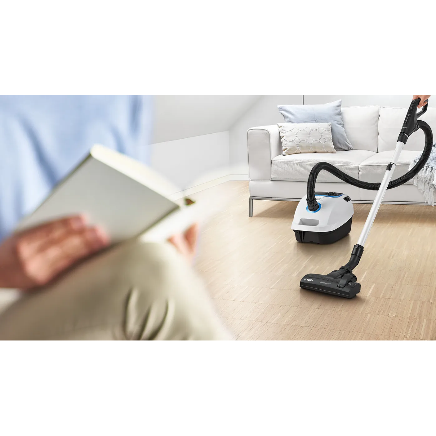 Serie 6 Aspirador con bolsa ProSilence Blanco BOSCH 3