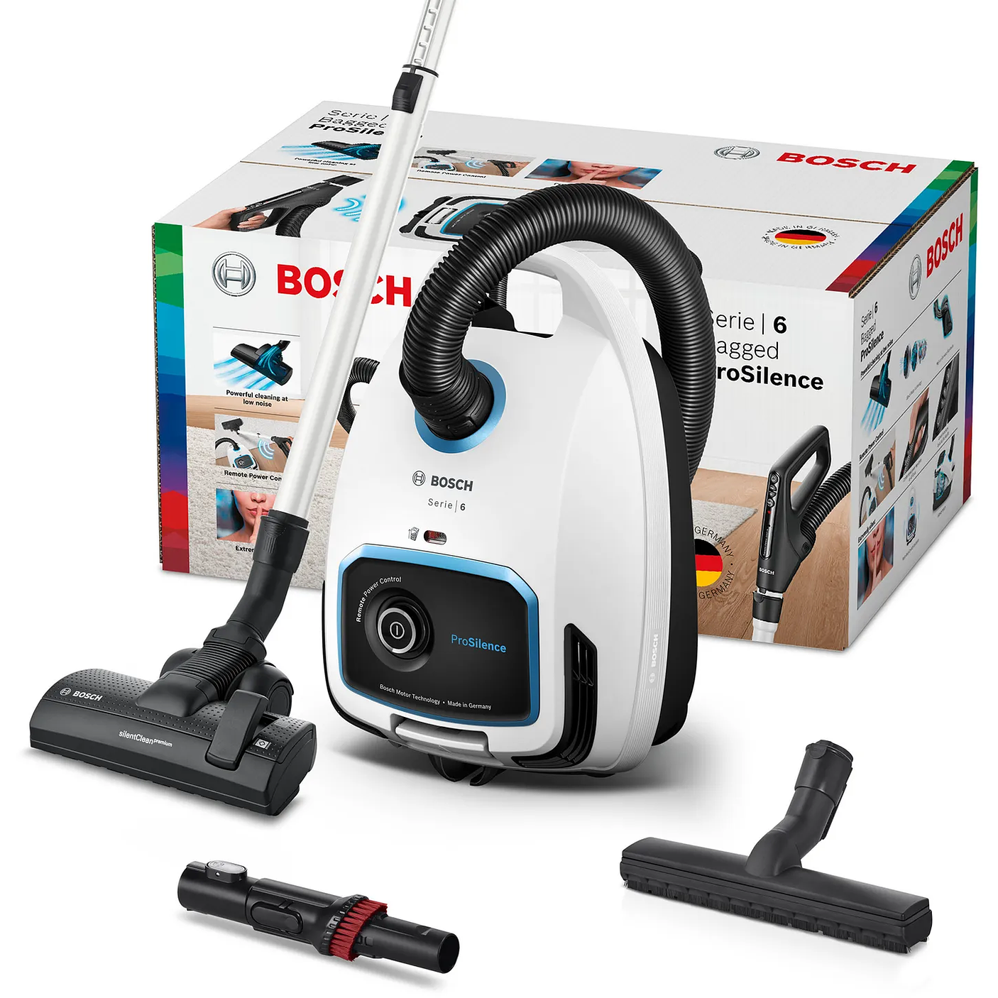 Serie 6 Aspirador con bolsa ProSilence Blanco BOSCH 11