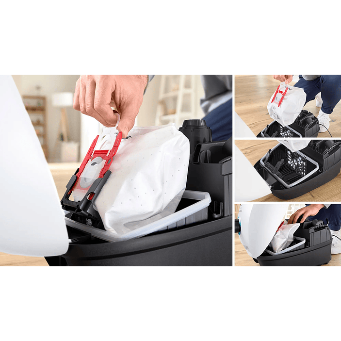 Serie 4 Aspirador con bolsa ProHygienic Blanco BOSCH 4