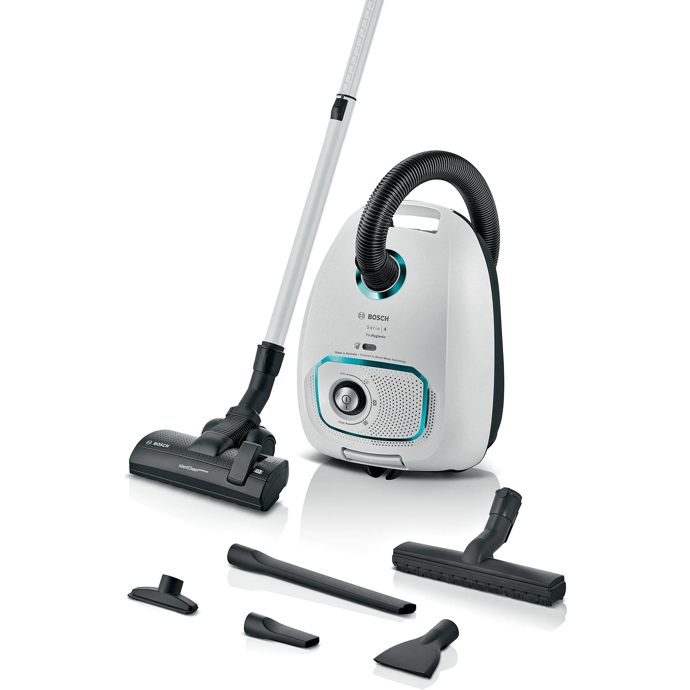 Serie 4 Aspirador con bolsa ProHygienic Blanco BOSCH 1