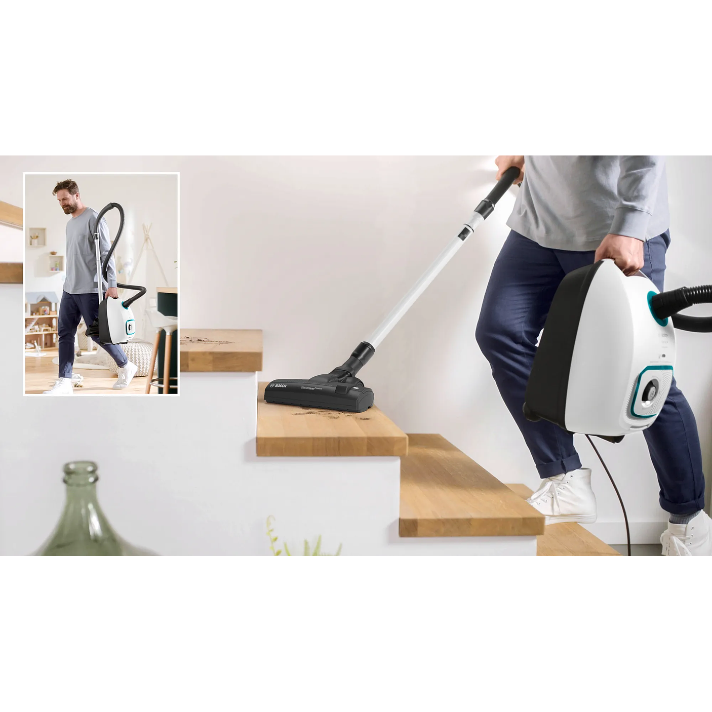 Serie 4 Aspirador con bolsa ProHygienic Blanco BOSCH 13