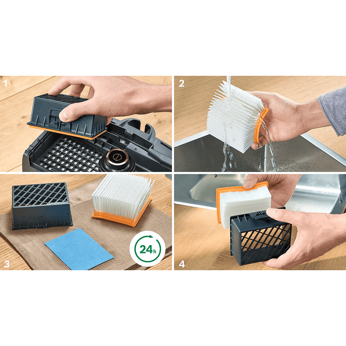 Serie 4 Aspirador con bolsa ProHygienic Blanco BOSCH 17