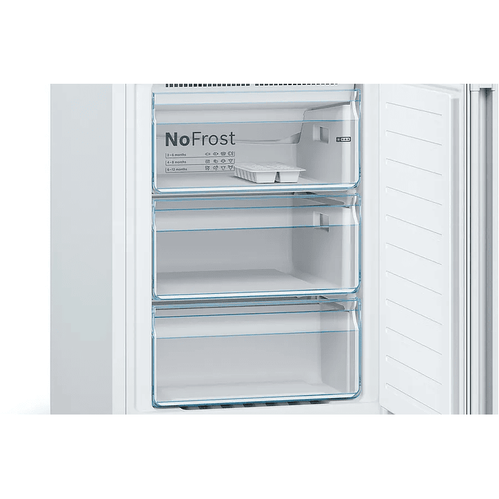 Serie 4 Frigorífico combinado de libre instalación 203 x 60 cm Blanco, Total NoFrost BOSCH 8