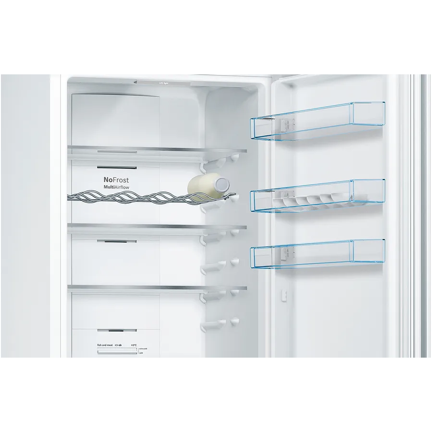 Serie 4 Frigorífico combinado de libre instalación 203 x 60 cm Blanco, Total NoFrost BOSCH 9