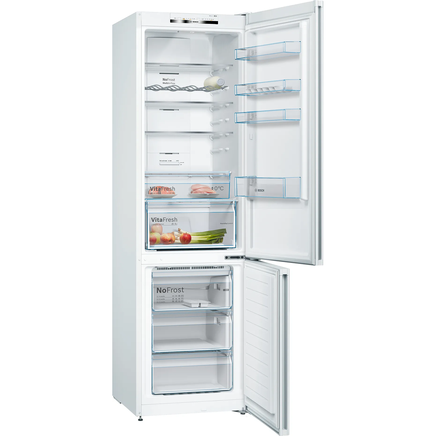 Serie 4 Frigorífico combinado de libre instalación 203 x 60 cm Blanco, Total NoFrost BOSCH 2