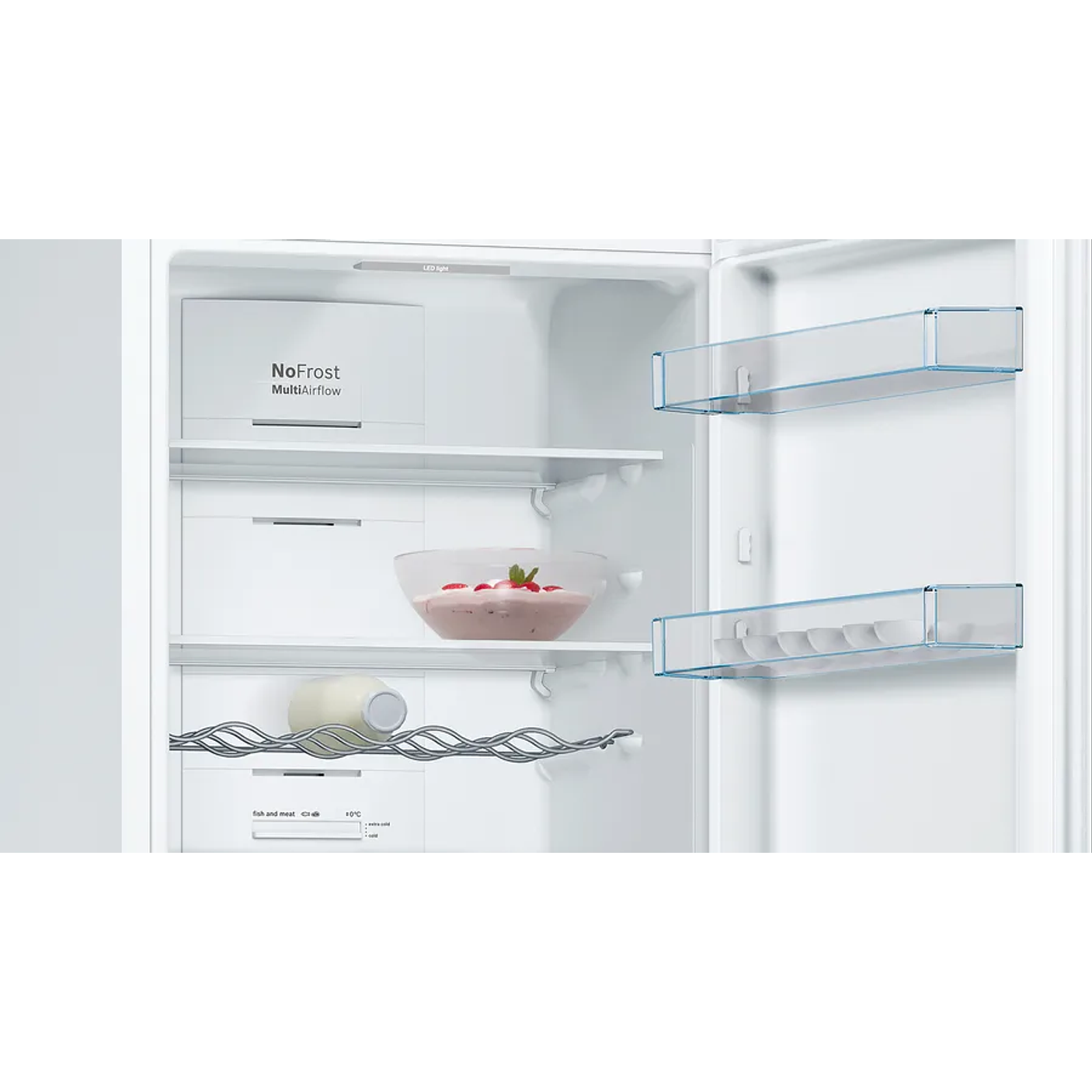 Serie 4 Frigorífico combinado de libre instalación 186 x 60 cm Blanco, Total NoFrost BOSCH 4