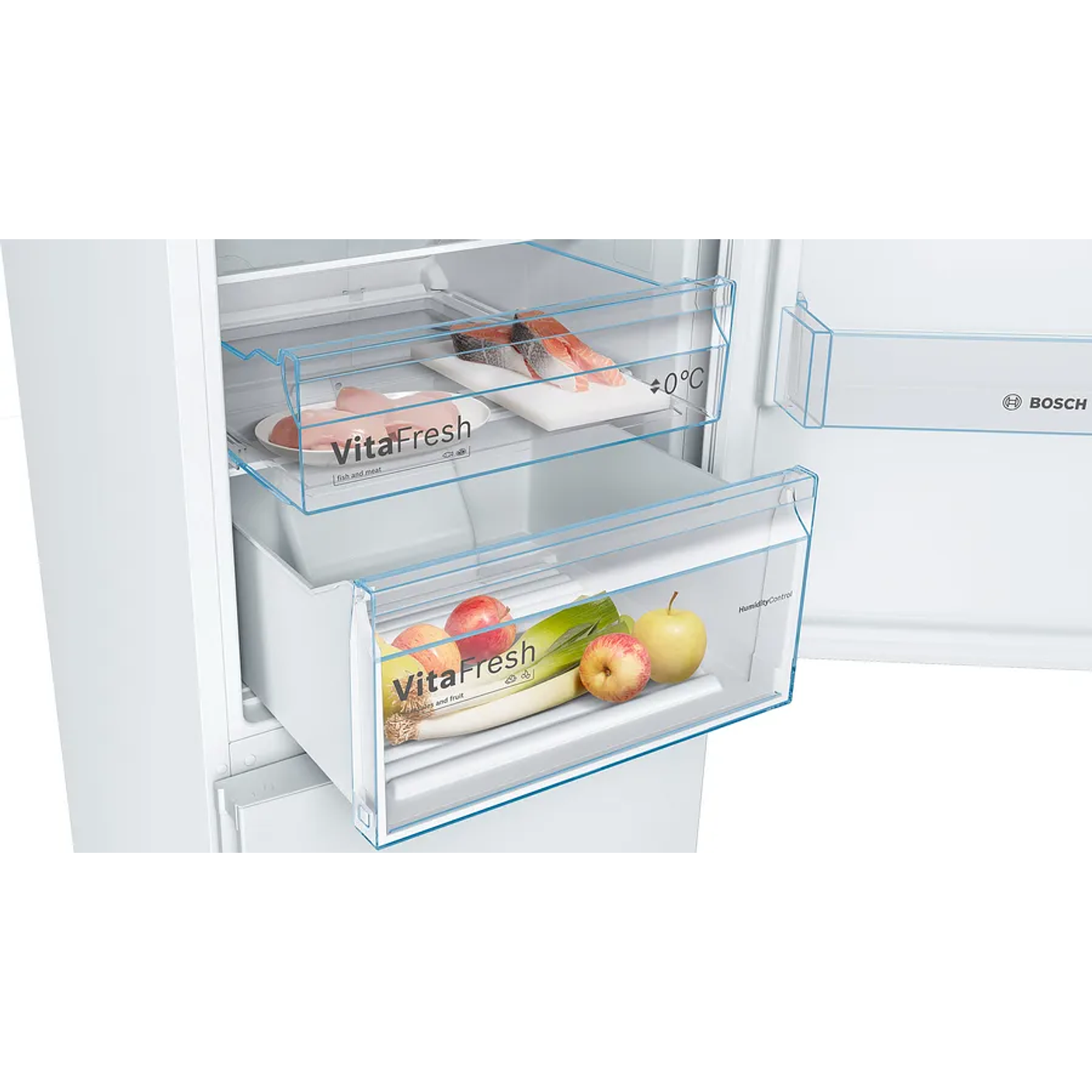 Serie 4 Frigorífico combinado de libre instalación 186 x 60 cm Blanco, Total NoFrost BOSCH 7