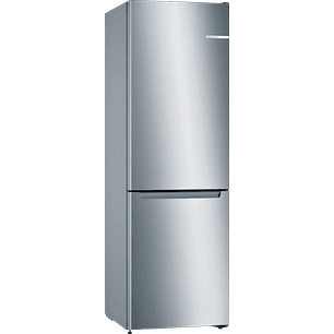 Serie 2 Frigorífico combinado de libre instalación 176 x 60 cm Acero mate antihuellas, Total NoFrost BOSCH