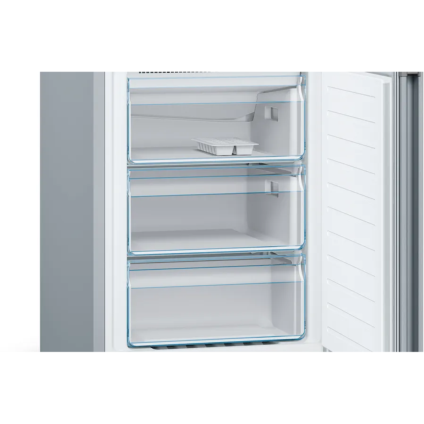 Serie 4 Frigorífico combinado de libre instalación 186 x 60 cm Acero mate antihuellas, Total NoFrost BOSCH 9