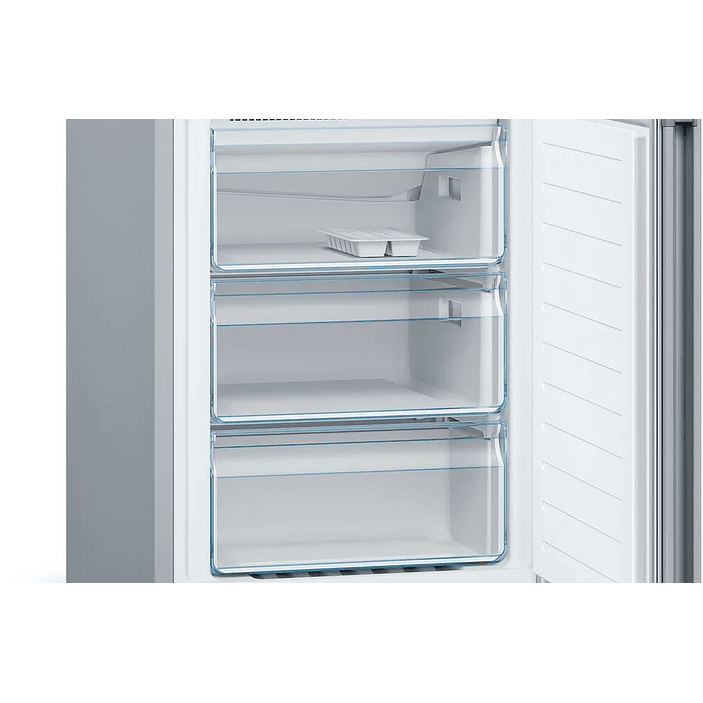 Serie 4 Frigorífico combinado de libre instalación 186 x 60 cm Acero mate antihuellas, Total NoFrost BOSCH 9