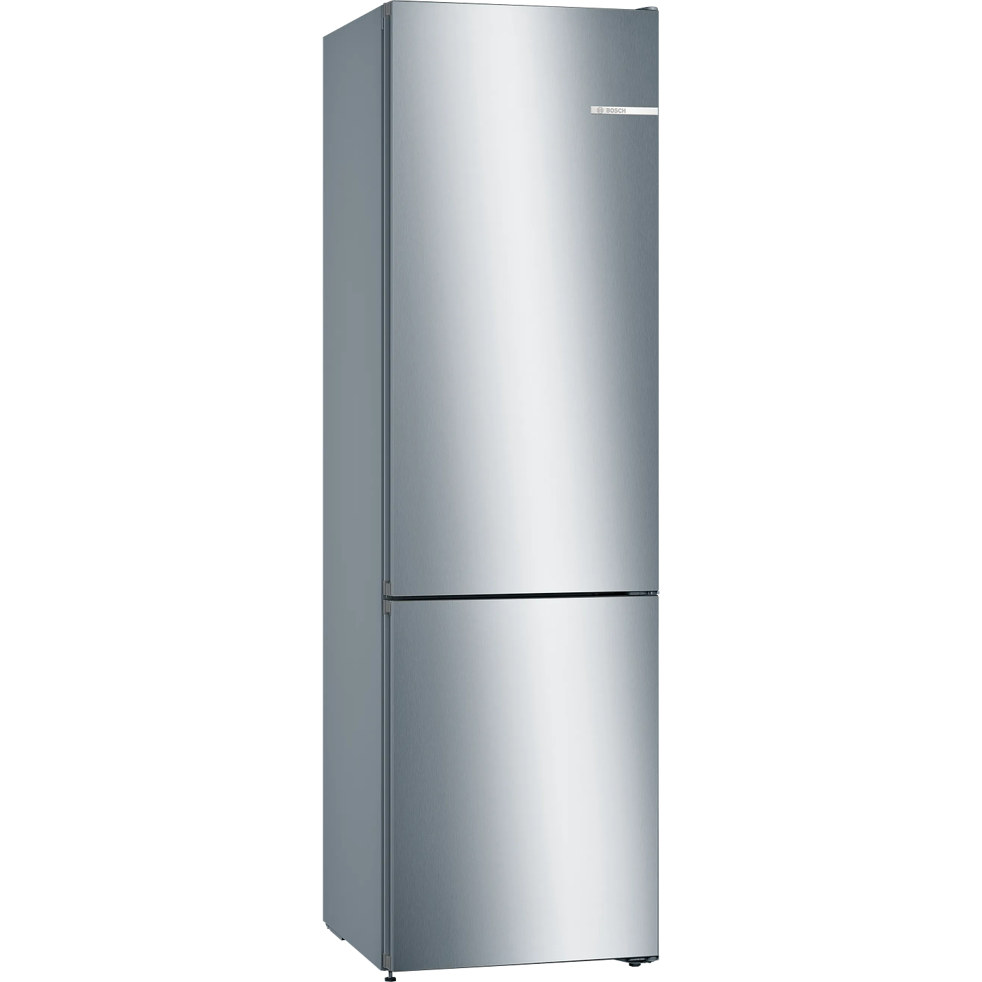 Serie 4 Frigorífico combinado de libre instalación 186 x 60 cm Acero mate antihuellas, Total NoFrost BOSCH 1