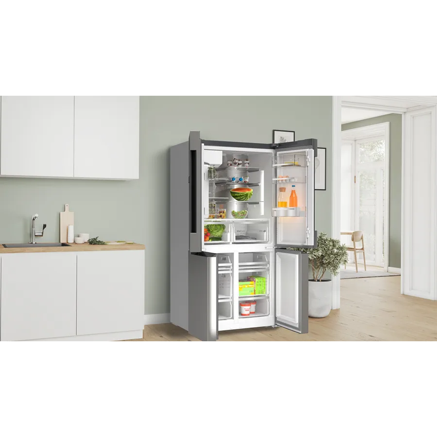 Serie 6 Multipuerta 183 x 90.5 cm Acero antihuellas, Total NoFrost BOSCH 15