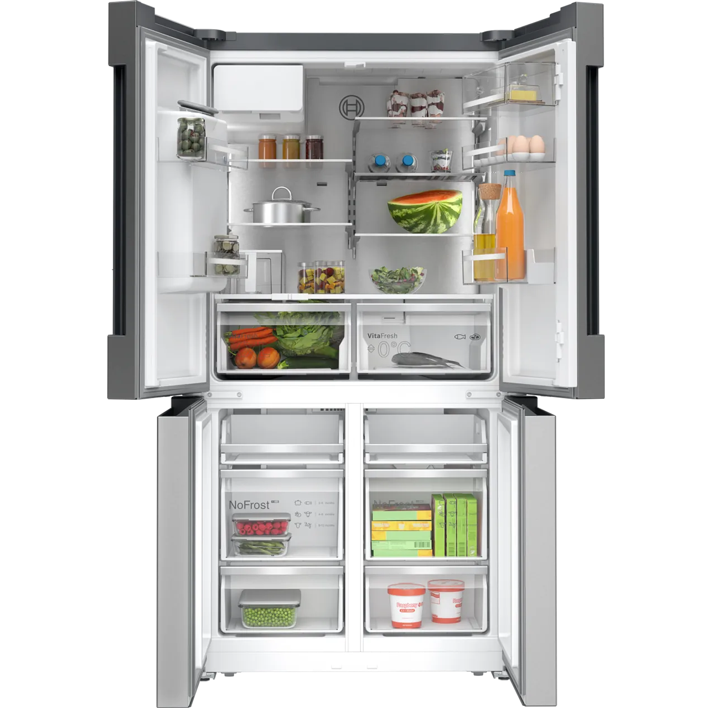 Serie 6 Multipuerta 183 x 90.5 cm Acero antihuellas, Total NoFrost BOSCH 18