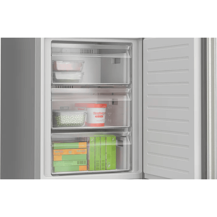 Serie 4 Frigorífico combinado de libre instalación 203 x 60 cm Acero antihuellas, Total NoFrost, MultiAir Flow BOSCH 5