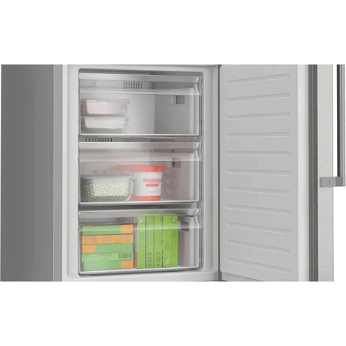 Serie 4 Frigorífico combinado de libre instalación 203 x 60 cm Acero antihuellas, Total NoFrost BOSCH 9