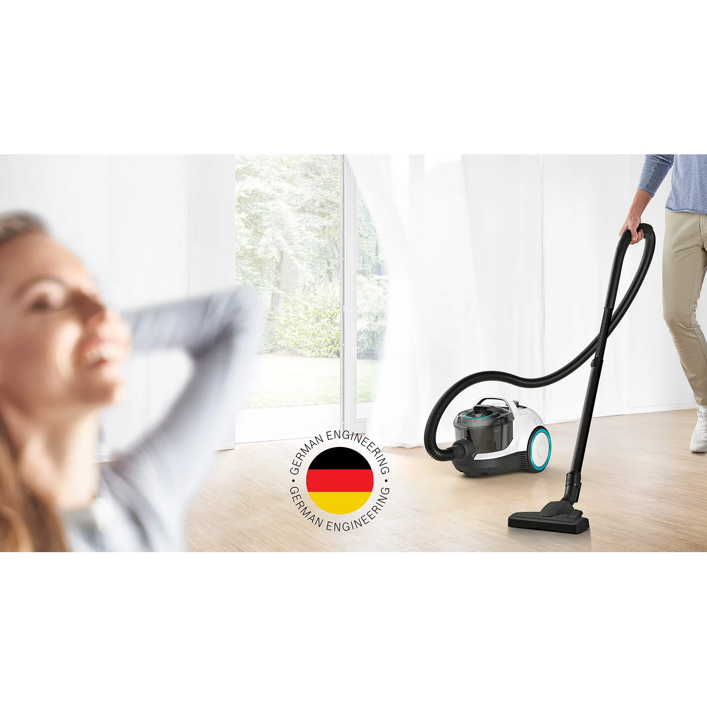 Serie 4 Aspirador sin bolsa ProHygienic Blanco BOSCH 2