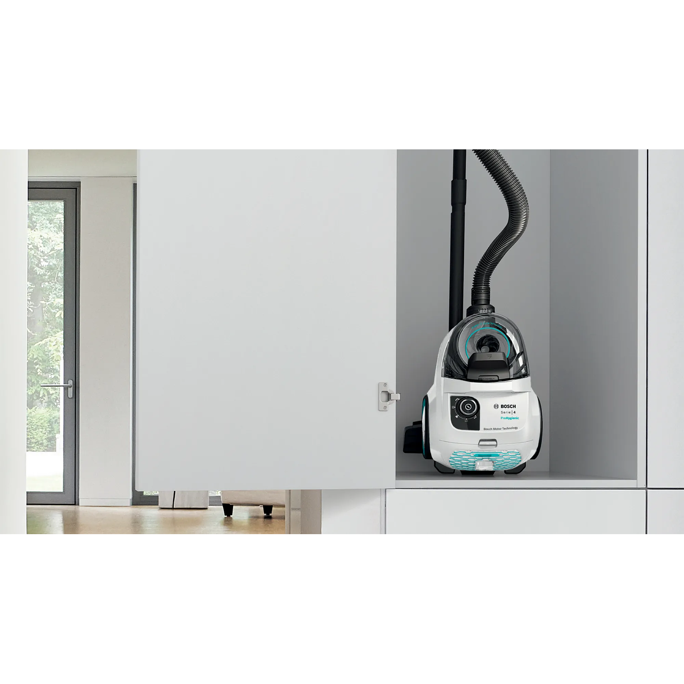 Serie 4 Aspirador sin bolsa ProHygienic Blanco BOSCH 3