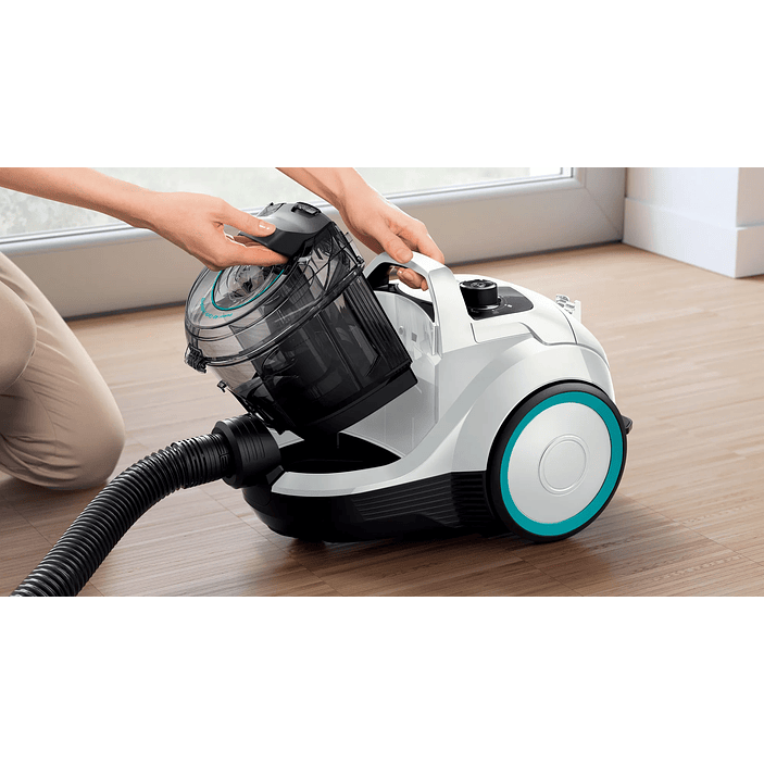 Serie 4 Aspirador sin bolsa ProHygienic Blanco BOSCH 5