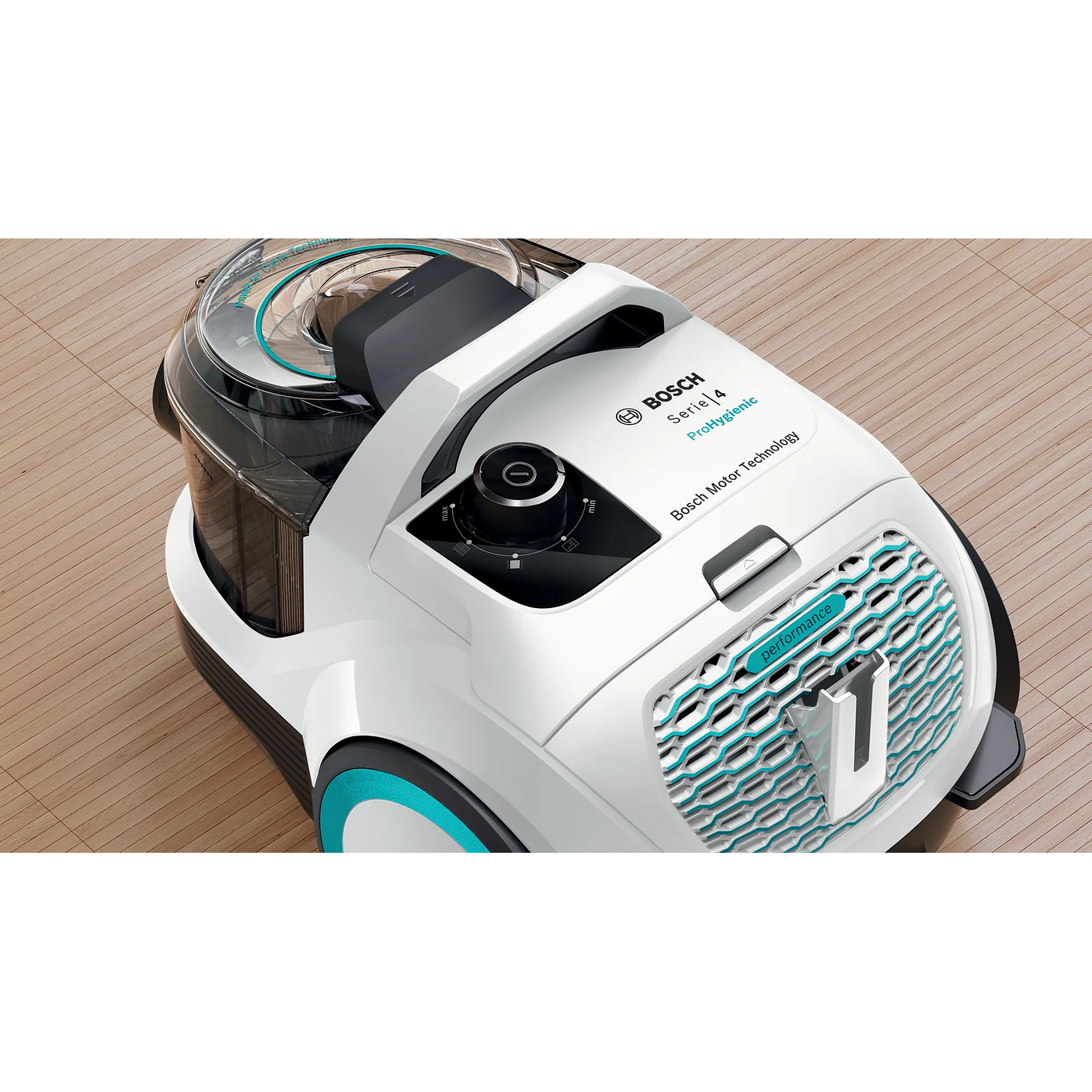 Serie 4 Aspirador sin bolsa ProHygienic Blanco BOSCH 6