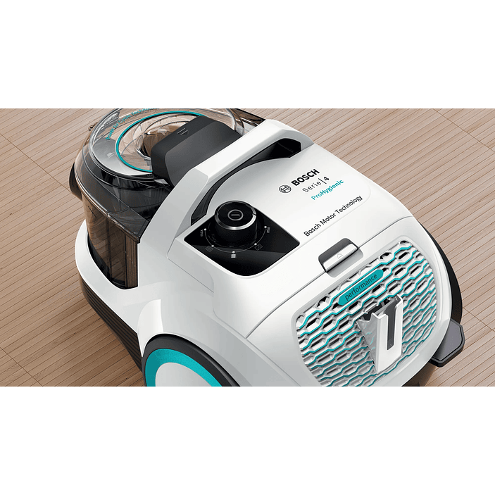 Serie 4 Aspirador sin bolsa ProHygienic Blanco BOSCH 6