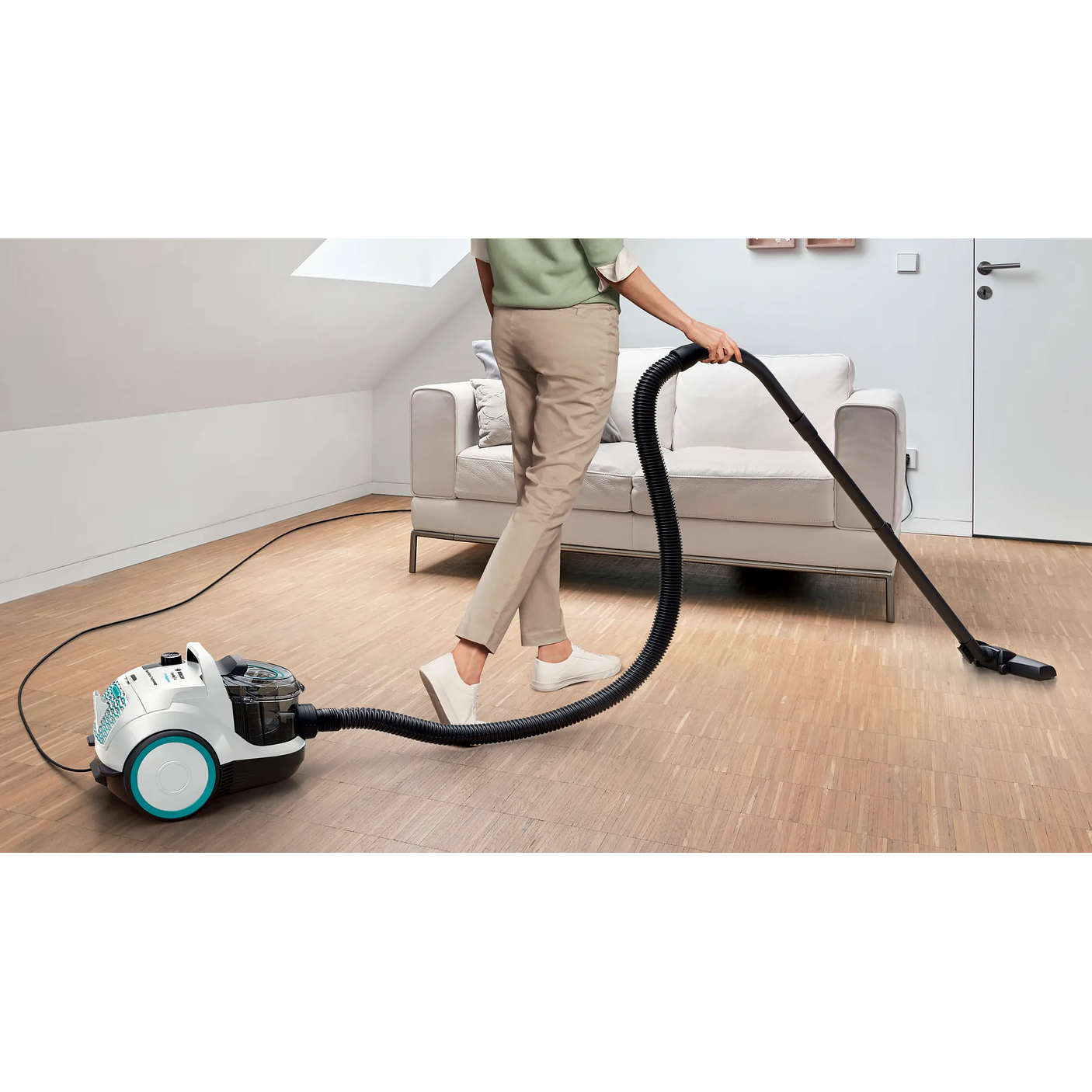 Serie 4 Aspirador sin bolsa ProHygienic Blanco BOSCH 10